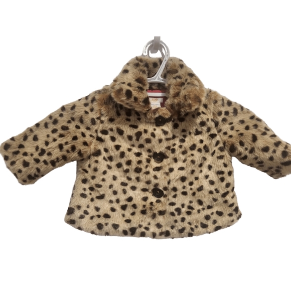 2/$25 🏷 Joe Fresh Leopard Jacket Size 3-6m - Picture 1 of 2